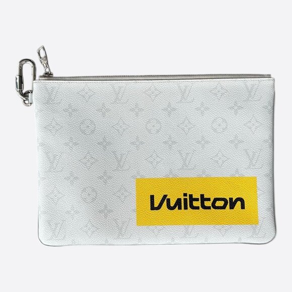 Louis Vuitton White Story Monogram Zip Pouch GM - Picture 1 of 4